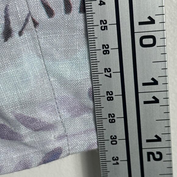 Aritzia Wilfred Wanderer Crop Top Blouse Womens Size Small Smocked Purple Grey S - Picture 13 of 15